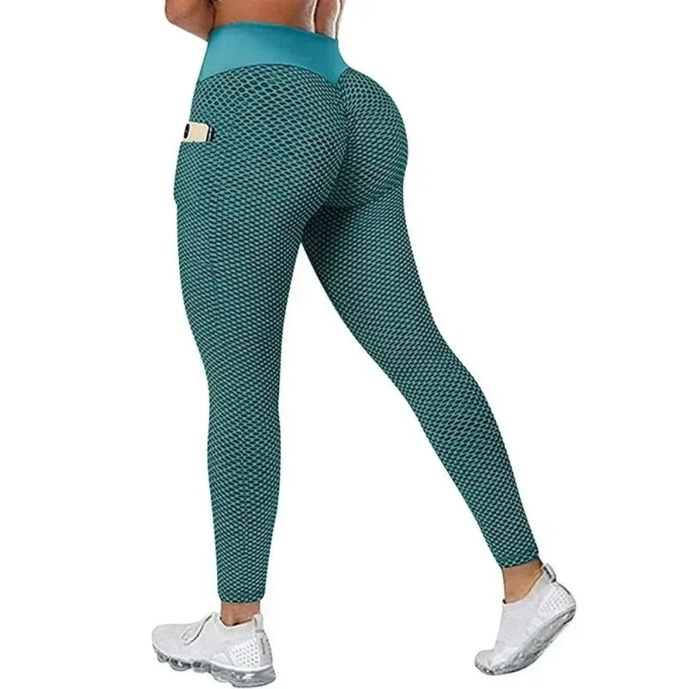 S-3XL Women High Waist Pocket Sports Leggings