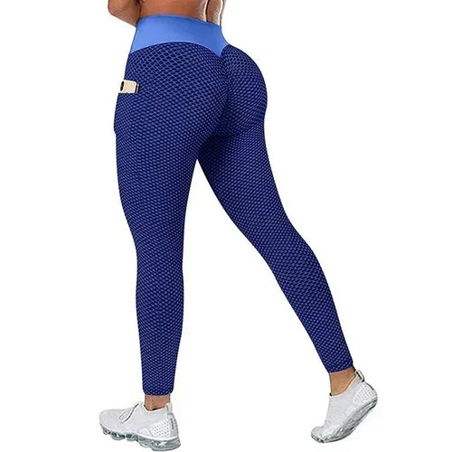 S-3XL Women High Waist Pocket Sports Leggings