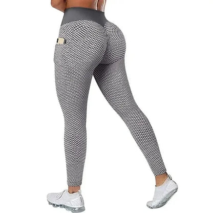 S-3XL Women High Waist Pocket Sports Leggings